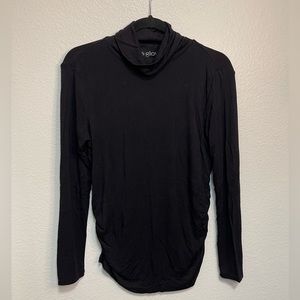Black long sleeve maternity turtle neck